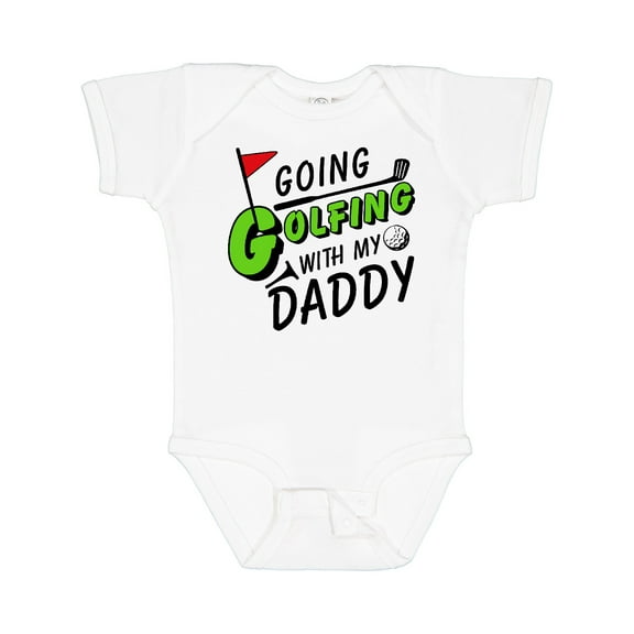 Inktastic Going Golfing with My Daddy- Kids Golf Boys or Girls Baby Bodysuit