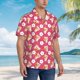 thumbnail image 3 of Balery Piggy Sunflower Camisas hawaianas de manga corta para hombre, camisas playeras de corte holgado, camisas de vacaciones con botones,Medium, 3 of 7