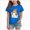 Girl Halloween T Shirts -A139-Blue, variant on 7-8 Years Girl Halloween Short Sleeved Top Halloween T-Shirt Party Gift Spooky Season Daily Casual