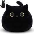 thumbnail image 1 of LSYDCARM Juguete de Peluche de Gato Negro, Lindo Gato Negro, Animales de Peluche, muñeco de Peluche de Gato Negro Kawaii, Juguetes de Peluche Creativos y Suaves para niños, cumpleaños, Navidad, 1 of 4