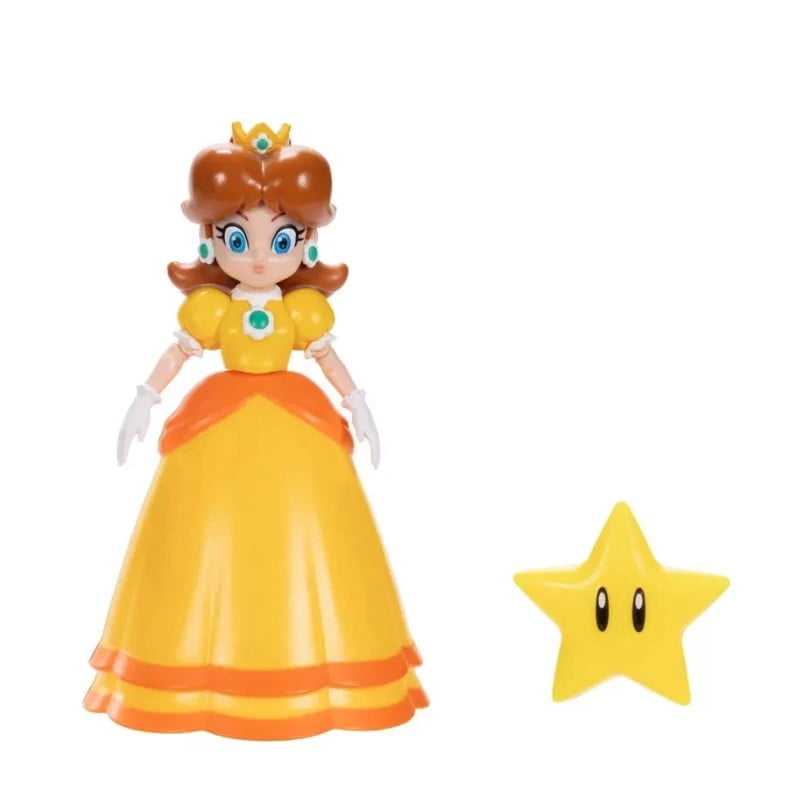 Super Mario Daisy 4 Inch Action Figure with Star