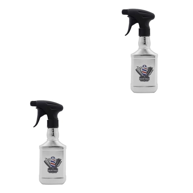 Seitruly Botella de espray de peluquería, envases de líquido Retro recargables vacíos, contenedor de rociador doméstico, herramientas de Blanco 2piezas