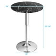 thumbnail image 5 of Spaco 360° Swivel Cocktail Pub Table with Sliver Leg and Base-Black, Counter Height Table, Kitchen Bar Height Table and Chairs for Dining Room, Small Space, 5 of 13