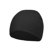 Top Headwear Cuffless Beanie For Men Women, Unisex Short Beanies Skull Cap, Black