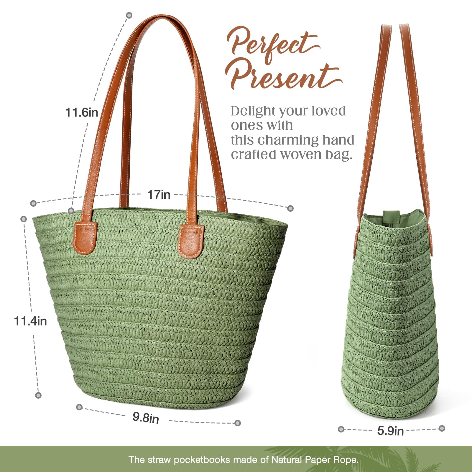 Crochet Tote Bag Beach Bags for Women Summer Bag Cute Beach Bag Mesh Beach Bag(khaki 3)