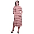 thumbnail image 1 of Bimba Kurti Imprimé Manches 3/4 Tenue d'Été Tunique Droite pour Femmes, 1 of 6