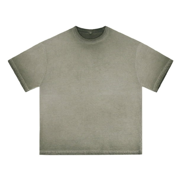 pstuiky camisetas de hombre, Camiseta informal de verano para hombre, de color liso, con cuello redondo camisas casuales para hombre s