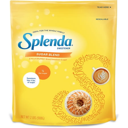 (2 Pack) Splenda Sweetener Sugar Blend, 2 LB (Best Sugar Substitute For Baking)