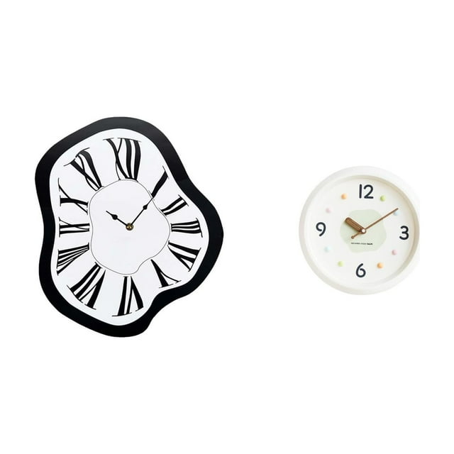 Reloj De Pared De Lujo Acrílico Con Diseño Redondo Distorsionado, Números Grandes, Silenciosos Y únicos. Ideal Para Decorar Escritorios, Tiendas, Hogares, Oficinas Y Estudios.