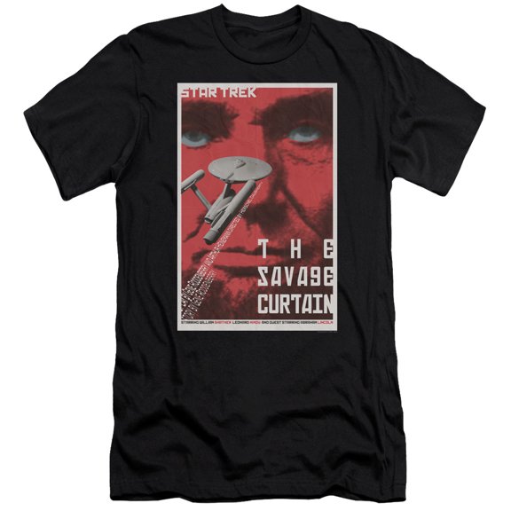 Star Trek Tos Episode 77 Premium Canvas Adult Slim Fit 30/1 T-Shirt Black