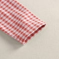 thumbnail image 3 of larppty Kids Baby Girls Boys Plaid Pajamas Set Long Sleeve Button Down Shirts Tops and Pants Gingham Pj Lounge Sets(9-10 Years,Red), 3 of 4