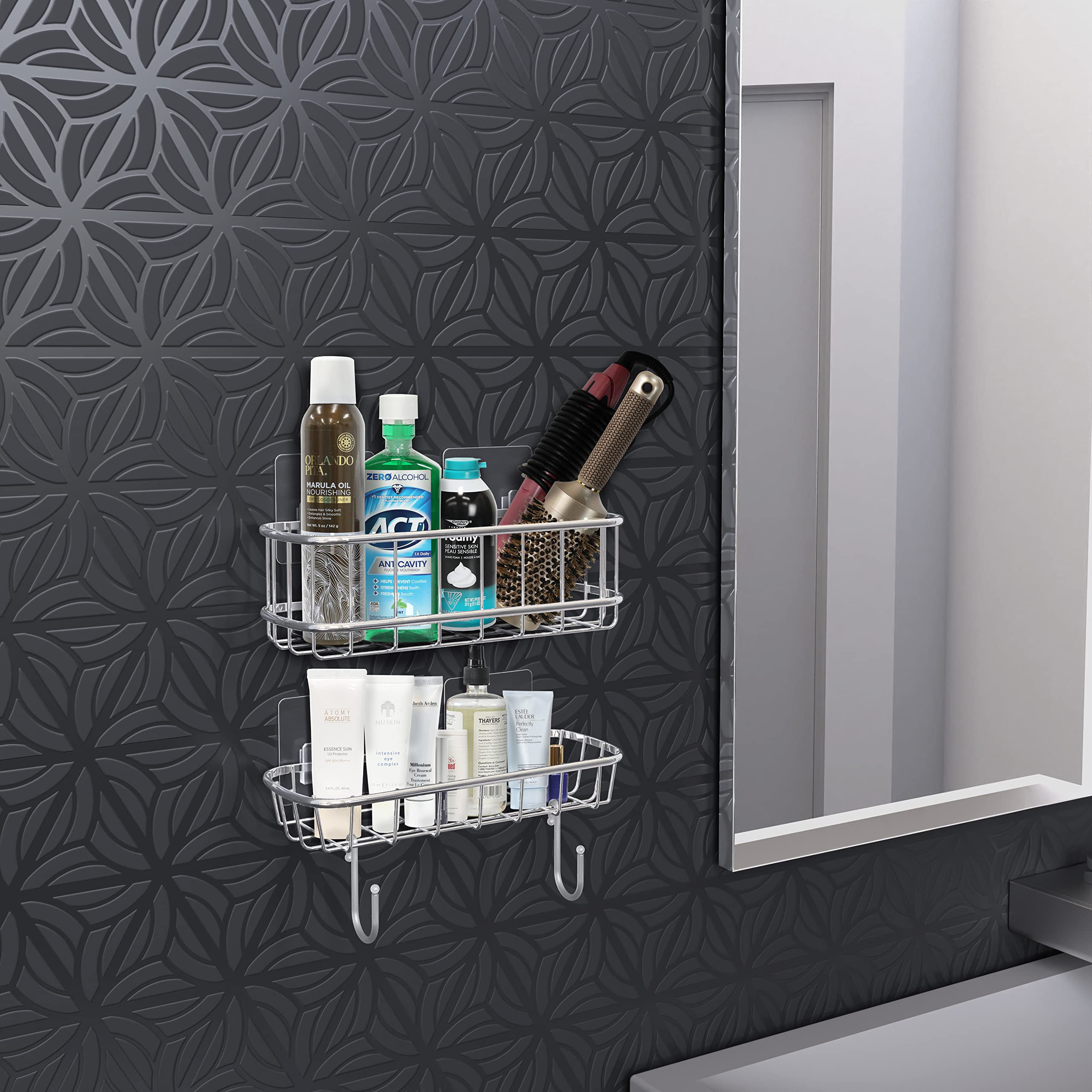 2-Pack Adhesive Shower Caddy Shelf – Growing Home