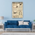 thumbnail image 2 of Border Collie Dog Knowledge Poster Educational Wall Art Infographic Poster Kitchen Artwork Living Room Rectangular Painting Decor Aesthetic Picture Canvas Unframed 24×36 in, 2 of 5