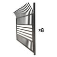 thumbnail image 2 of ALEKO Commercial 8 Panels Steel Fence Kit Berlin Style Curved Top Black, 2 of 10