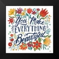 thumbnail image 2 of Penner, Janelle 15x15 Black Modern Framed Museum Art Print Titled - Happy Thoughts V White, 2 of 5