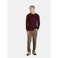 thumbnail image 3 of George Men's & Big Men's Relaxed Fit Cotton Crewneck T-Shirt with Long Sleeves, Size XS-3XL, 3 of 6