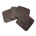thumbnail image 4 of DYNWAVECA 4 Pieces Treadmill Mat Pads Silent Foot Pad for Exercise Bike Rowing Machine Black Orange, 4 of 10