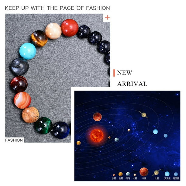 Solar System Bracelet The Eight Planets Guardian Star Natural