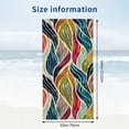 thumbnail image 3 of PHYHOO Abstract Feather Bohemian Beach Towel, Sand Free Microfiber Beach Blanket, Quick Dry Absorbent Bath Towels for Swimming Pool, Camping, Picnic, Yoga Gym Sports 30x60in, 3 of 8