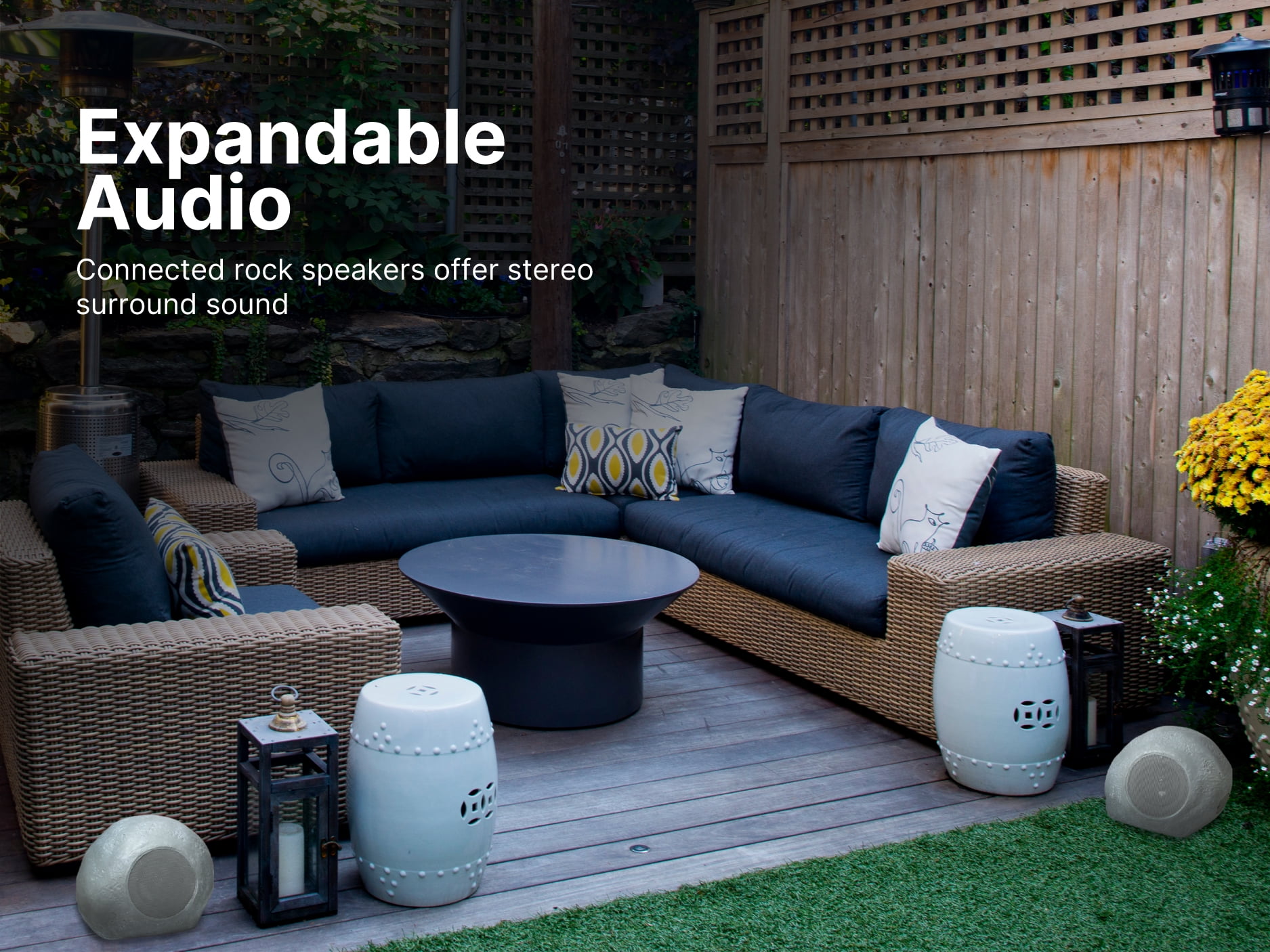Emerson ERS-2000 Mini Pebbles Dual Bluetooth Rock Speakers