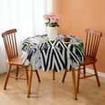 thumbnail image 3 of Round Tablecloth Spring Summer flower Table Cover Round 60x60 Inch for Party Dinner Picnic, 3 of 5