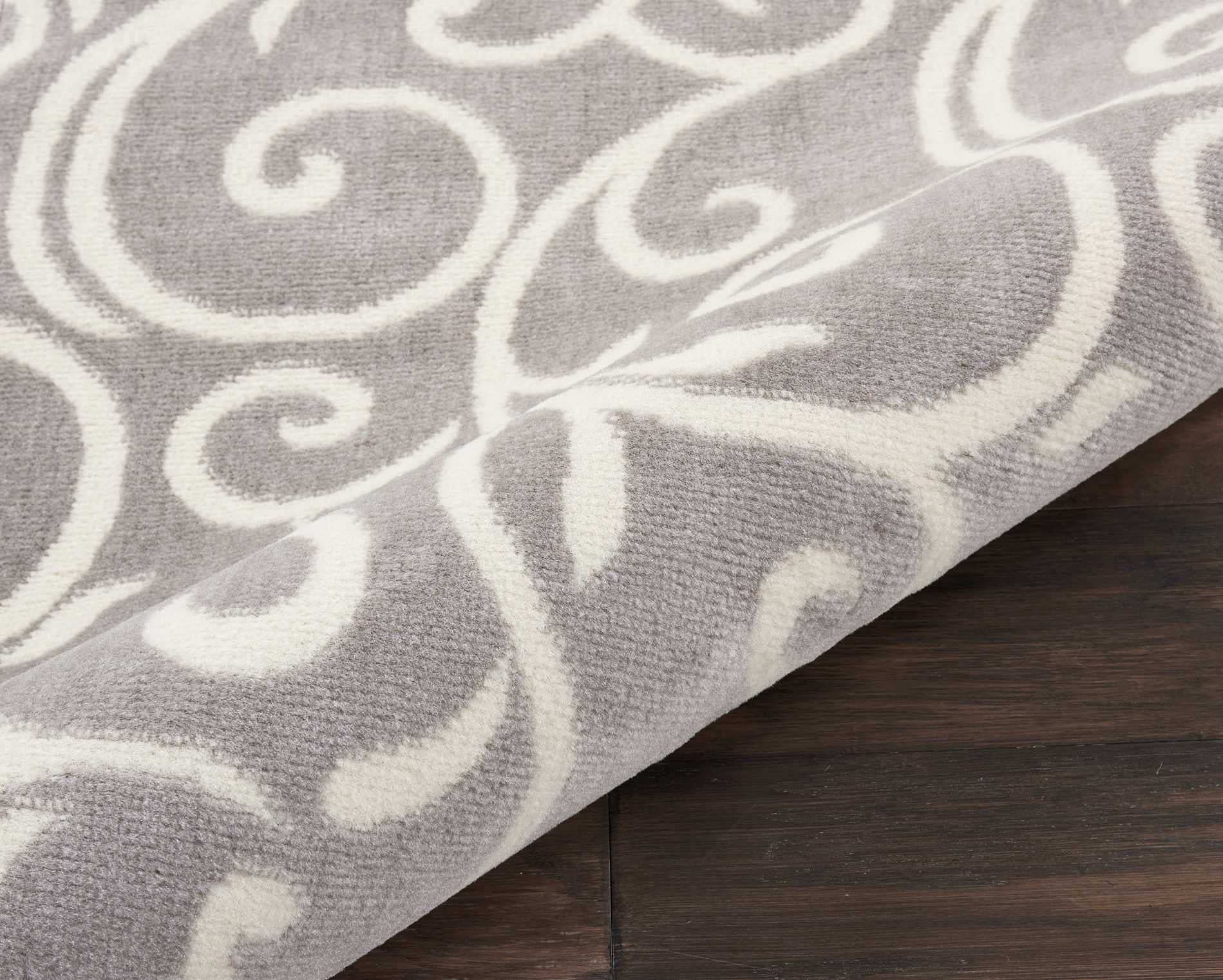 Eclectic Essentials Gray Bohemian Botanical Area Rug