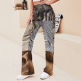thumbnail image 3 of Ink Texture Watercolor Women's Wide Leg Pants High Waist Adjustable Knot Loose Casual Trousers Business Work Casual Pants, 3 of 8