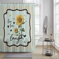 thumbnail image 3 of Shower Curtain for Bathroom Sunflower Country Flower Farm Plant Waterproof Bath Curtains Shower Curtains with Hooks,Bee Gradient Tartan Bathroom Curtain Privacy Drapes for Bathtubs Toilet 72x72in, 3 of 9