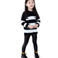 thumbnail image 3 of Generic Children Trousers Leggings Kids Classic Baby Girls PU Leather Pencil Pants（130 Black）, 3 of 8