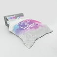 thumbnail image 3 of Ambesonne Saying Bedding Set 3 Pcs, Make It Happen Slogan, Twin, Pale Blue Pink Lilac, 3 of 3