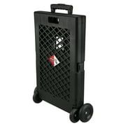Olympia Tools Pack n Roll Utility Rolling Cart، سعة 55 رطلاً، أسود
