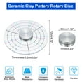 thumbnail image 2 of Uxcell Ceramic Clay Pottery Wheel, 1set With Rotary Divider Disc Throwing Wheel Spin Pottery Trimming Tools, 2 of 6