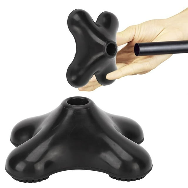 HLONK Walking Stick Ferrules 19mm Rubber Walking Stick End Broad Base Foot Walking Cane Tips Replacement Crutch Pad Self Standing Support Base Pad for Walking Stick