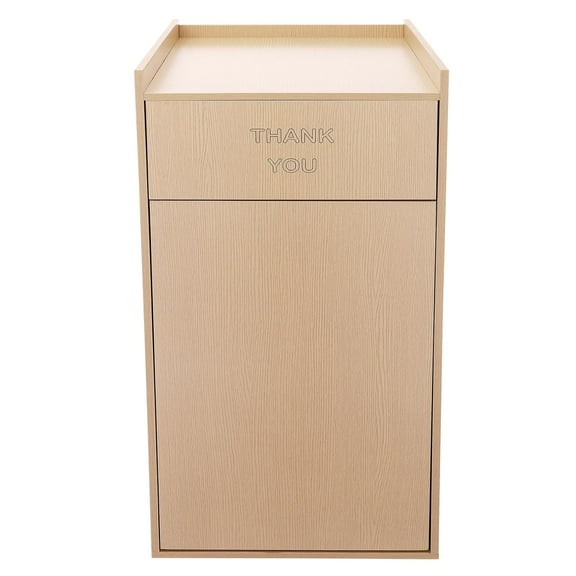 Commercial Trash Can Cabinet, Trash Receptacle for Indoor, Outdoor Home, Office, Restaurant, 30L/27.24Qt (Wooden)