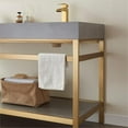 thumbnail image 4 of Funes 60" Double Sink Bathroom Vanity in Brushed Gold Frame Gray Top No Mirror, 4 of 8