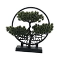 thumbnail image 4 of Bonsái artificial, bonsái de escritorio realista, planta artificial para interiores Verde oscuro, 4 of 9