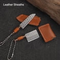 thumbnail image 6 of New Upgraded Mini Chef Knife Set Damascus Pocket Knife Set Tiny Knife Cleaver for Package Opener Box Cutter Outdoor Campaign - Set of 4, 6 of 6