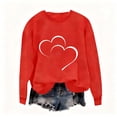 thumbnail image 4 of Sweatshirt For Women Valentines Shirts Love Heart Graphic Long Sleeve Funny Sweater Pullover Tops Festival Red Sweatshirt Hoodies For Women, 4 of 4