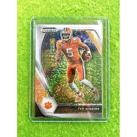 TEE HIGGINS WHITE SPARKLE PRIZM CARD JERSEY #5 CLEMSON 2020 Prizm BENGALS SP /20