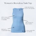 thumbnail image 5 of Women’s Undershirts (Pack of 12) Soft Cotton Blend Tank Tops, Tag Less A-Shirt Colorful Multipack Comfortable Fit (US, Alpha, Large, Regular, 12 Pieces Assorted Colors), 5 of 6