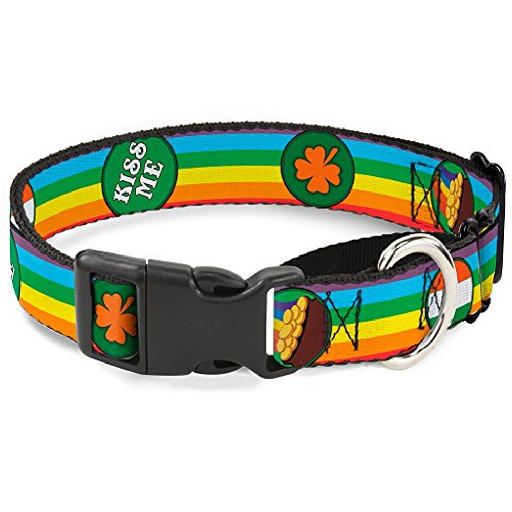 Buckle-Down "St. Pat's Rainbow with Coins" Martingale Dog Collar