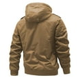 thumbnail image 3 of Zylanna Men's Warm Jackets, Outdoor Hooded Windbeeaker Fall Winter Casual Coats for Men Khaki Size XL, 3 of 3