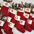 thumbnail image 2 of Nvzi-c 2Pcs Christmas Stockings with Initials, 7.1 Inches Small Embroidered Letter Knit Red White Christmas Stocking, Holiday and Family Stocking for Fireplace Christmas Holiday Party Decoration，O, 2 of 4