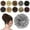 Black Mix Gray Tips, variant on SUCS Hair Buns Hair Piece Hair Scrunchies for Women Thick Hair Extension Bun Messy Wavy Ponytail Hairpieces 1PCS