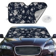 thumbnail image 2 of Fotbe Retro Flower Car Windshield Sunshade | Sun Visor Protector Front Window Shade, Keeps Out UV Rays, Keeps Your Vehicle Cool-, 2 of 7