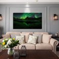 thumbnail image 3 of Aurora Mountains Reflection Wall Art Aurora Borealis Picture Canvas Art Northern Lights Framed Painting Wall Decor For Home Office Bedroom Livingroom Reeady to Hang, 3 of 6