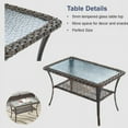 thumbnail image 6 of PARKWELL 7-Piece Outdoor Conversation Sets with Wicker Swivel Gliders and Coffee Table, Brown/Blue, 6 of 9