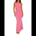 thumbnail image 3 of Vestido de un Solo Hombro para Mujer, con Flores 3D, Sin Mangas, con Cintura Ajustada, para Cóctel o Fiesta de Verano. Rojo M, 3 of 10