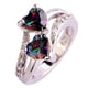 thumbnail image 2 of Anillo de piedra preciosa blanca y arcoíris con corte de corazón para mujer, joyería para amantes de la moda Wmkox8yii  fajkfhkj1396, 2 of 9
