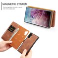 thumbnail image 3 of Mignova Premium Leather Folio Magnetic Wallet Protection Card Slot Holder Removable Back Shell Carrying Cover for Samsung Galaxy Note 10 Light Brown, 3 of 8